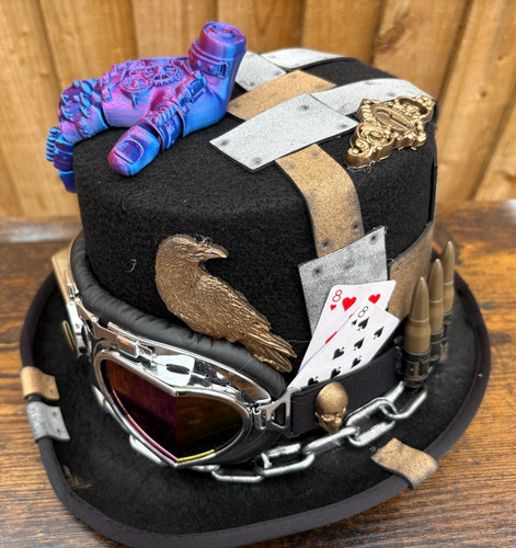 Unique steampunk top hat - steampunk,