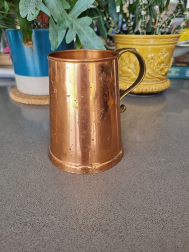 Vintage solid copper tankard - solid,