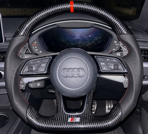 Carbon fiber steering wheel - carbon,