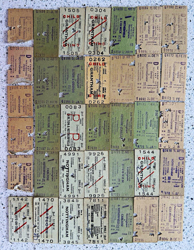 British rail ticket stubs job - rail,
