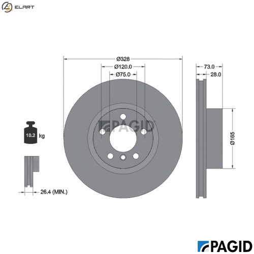 Brake disc 55571nhc for bmw - for,