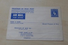 WW2 POW Prisoner of War Post Air Mail Unused Good Condition George VI