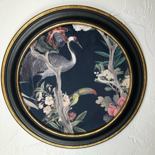 Unique round framed velvet - unique,