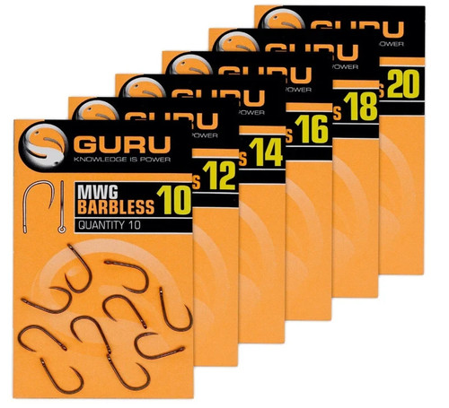 Guru mwg barbless hooks - barbless,