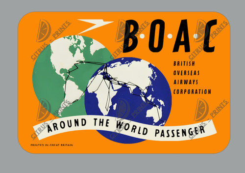 Boac vintage luggage label - luggage,