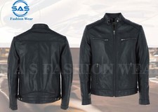 Men’s Custom Made SAS Biker Leather Jacket Genuine Leather Zipped Motorcycle Sty