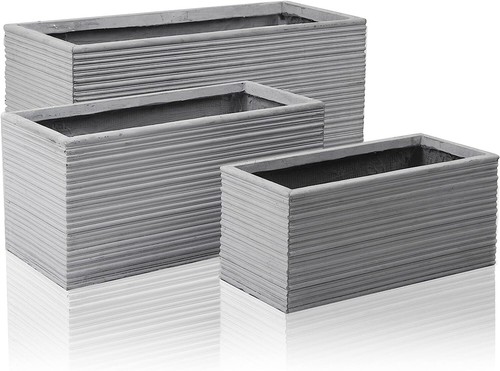 Terracotta fibrecotta trough - terracotta,