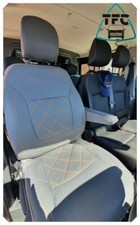 Vauxhall Vivaro Crew Cab SEAT COVERS FULL ECO LEATHER & Bentley Stitching 6seate