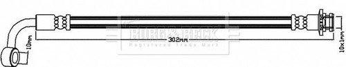 Borg beck bbh8057 brake hose - beck,