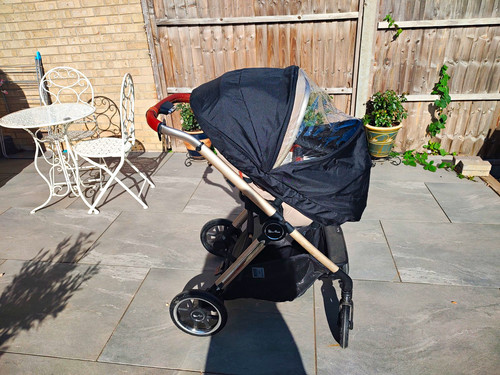 Silver cross black pushchair - silver,