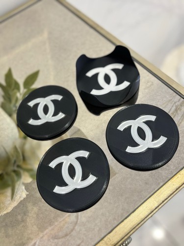 Coaster set with holder - 4,