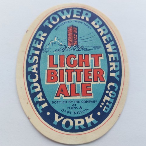 Tower brewery beer label - tower,