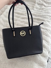 Black Tote Bag with Gold Logo