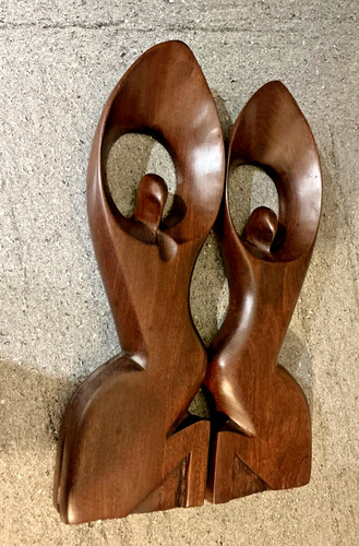 Vintage african carved wooden - vintage,