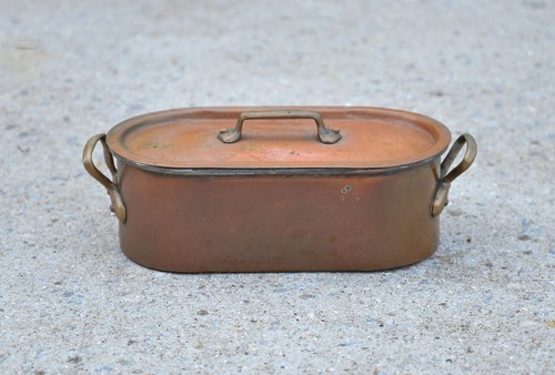 Old copper fish - old, kettle