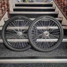 Sealed Bearing Old School Alloy BMX Wheelset with Comp 3 Style Tyres Burner