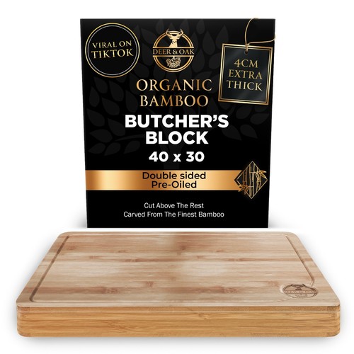 Butchers block chopping board - butchers,