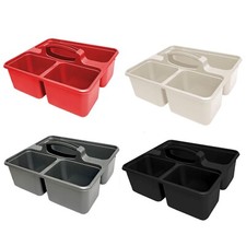 Medium Cleaning Caddy Plastic Basket Tote Tidy Tray Handle Carry All Organiser