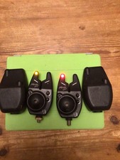 Fox Micron St Bite Alarms Pair With Covers,Red and Orange 