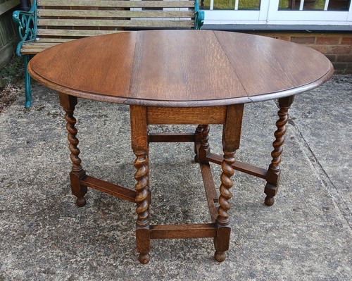 Oak drop leaf gate - , table