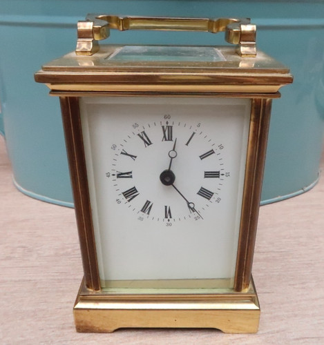 Vintage french brass carriage - vintage,