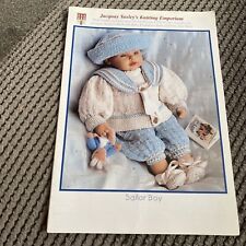 Sailor Boy Dolls Clothes or Prem Baby Knitting Pattern - J Yaxley Chest 8"-12"