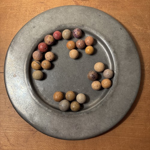 Antique clay marbles lot - marbles,