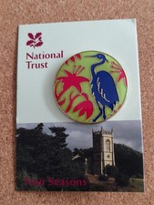 National Trust CROOME Heron 4 Seasons Charity Pin Badge