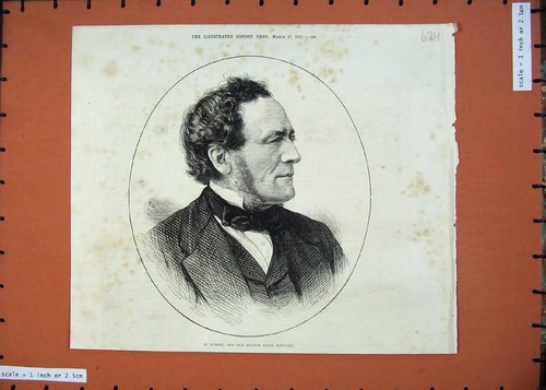 Original old antique - old, print