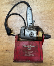 Vintage Black & Decker Electric Drill mounted on bench stand