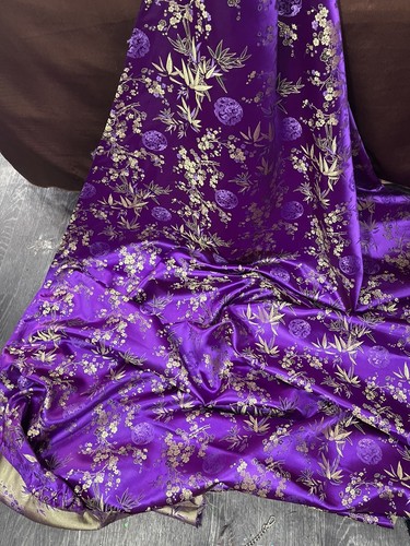 Purple floral leaf design - 1m,