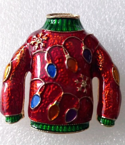 Christmas jumper brooch xmas - jumper,