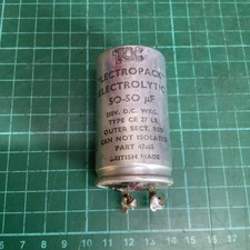 Vintage TCC 50-50uF 350V Capacitor - 1 Piece
