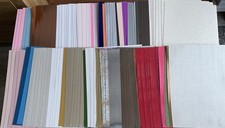 Assorted A4 Card and Paper, Different Weights and Textures.