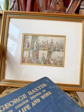 Antique Aquatint Baxter Le