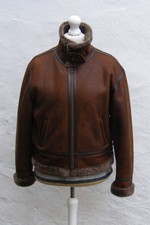 Vtg brown sheepskin leather