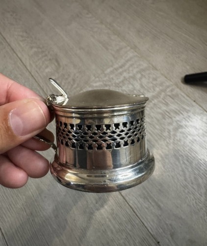 Antique pierced silver plate - pierced,