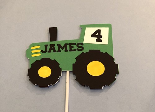 Tractor cake topper - tractor,