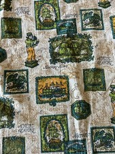 NAUTICAL Fabric Curtain NANTUCKET Cape Cod Lighthouse Clipper Ship 38x56” Mystic