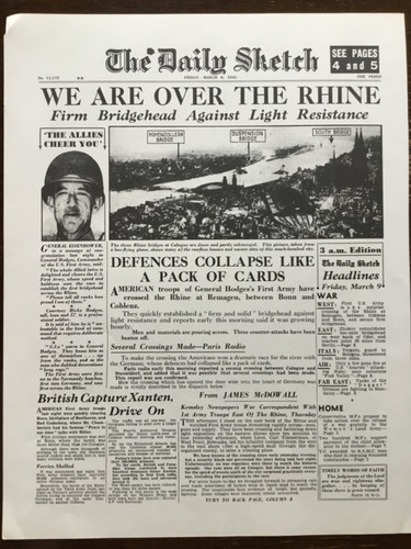 Poster ww2 1945 newspaper - ww2,
