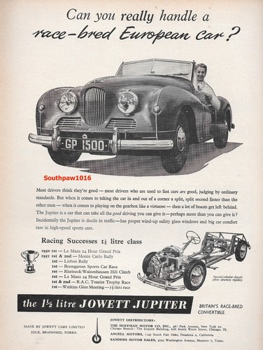1952 original jowett jupiter - original,
