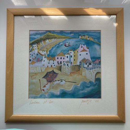 Print ives harbour - print, st