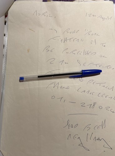 Reggie kray hand written - kray,