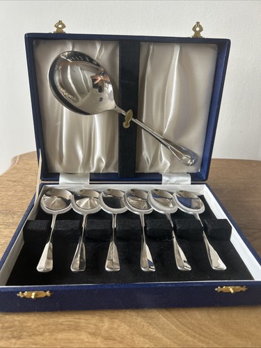 Antique set silver plated - of, 6