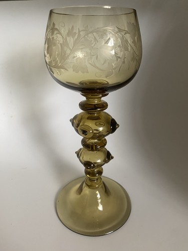 Antique hand blown - hand-blown, amber