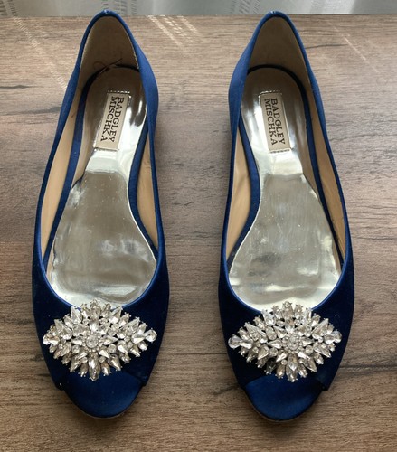 Badgley mischka flat taft peep - mischka,