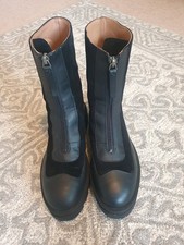 Whistles Black Barkley Women's Zip Front Suede Boots Size 6UK/ Euro 39