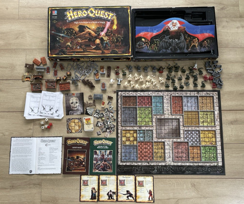 Retro vintage hero quest - hero, board
