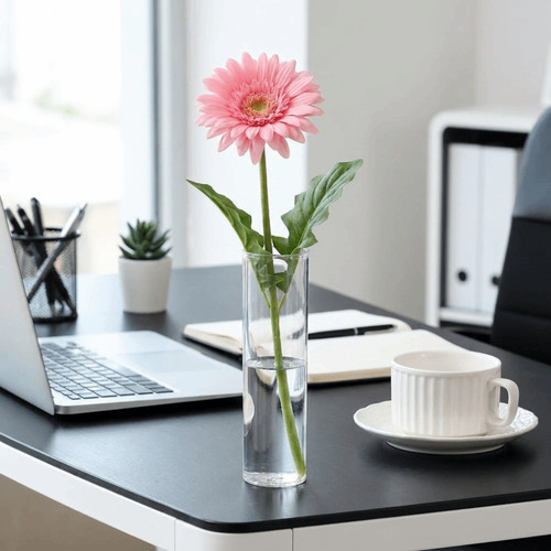 Transparent plastic flower - transparent,