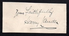 Harry Lauder authentic signed autograph signature COA UACC